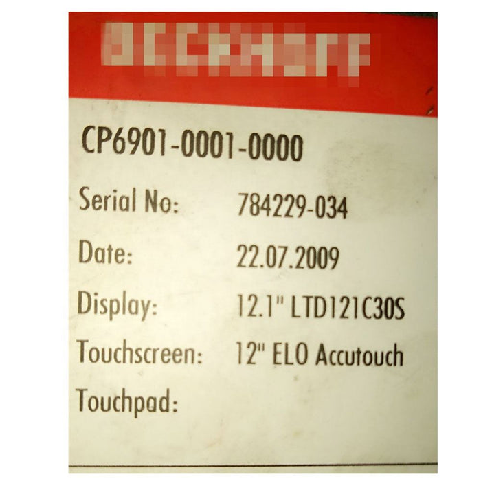Beckhoff CP6901-0001-0000 Touch Panel Screen Operator