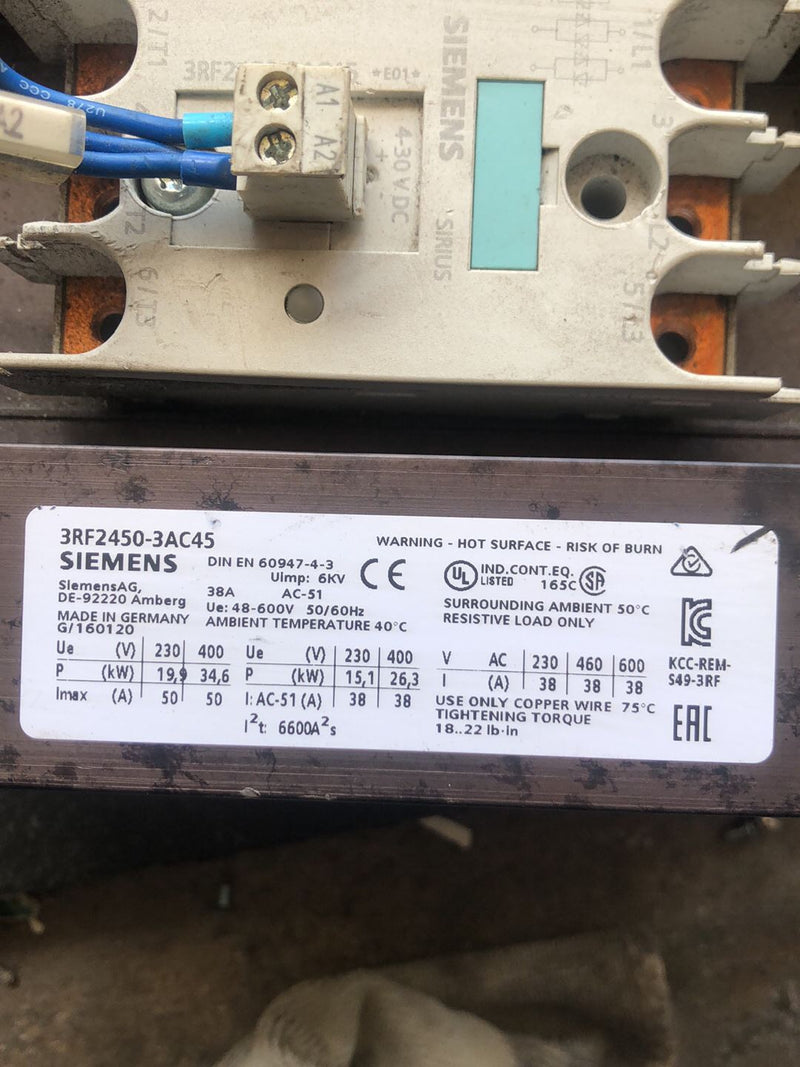 1 PC used For Siemens  3RF2450-3AC45