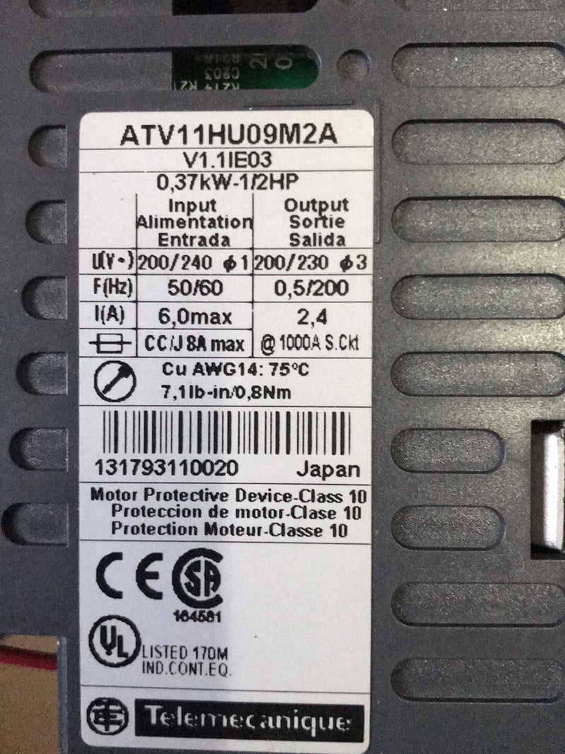 1 PC Used For Schneider atv11hu09M2Aused