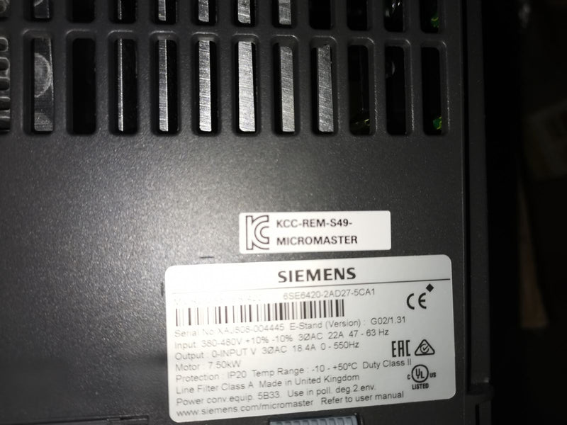 1PC Siemens 6SE6420-2AD27-5CA1new