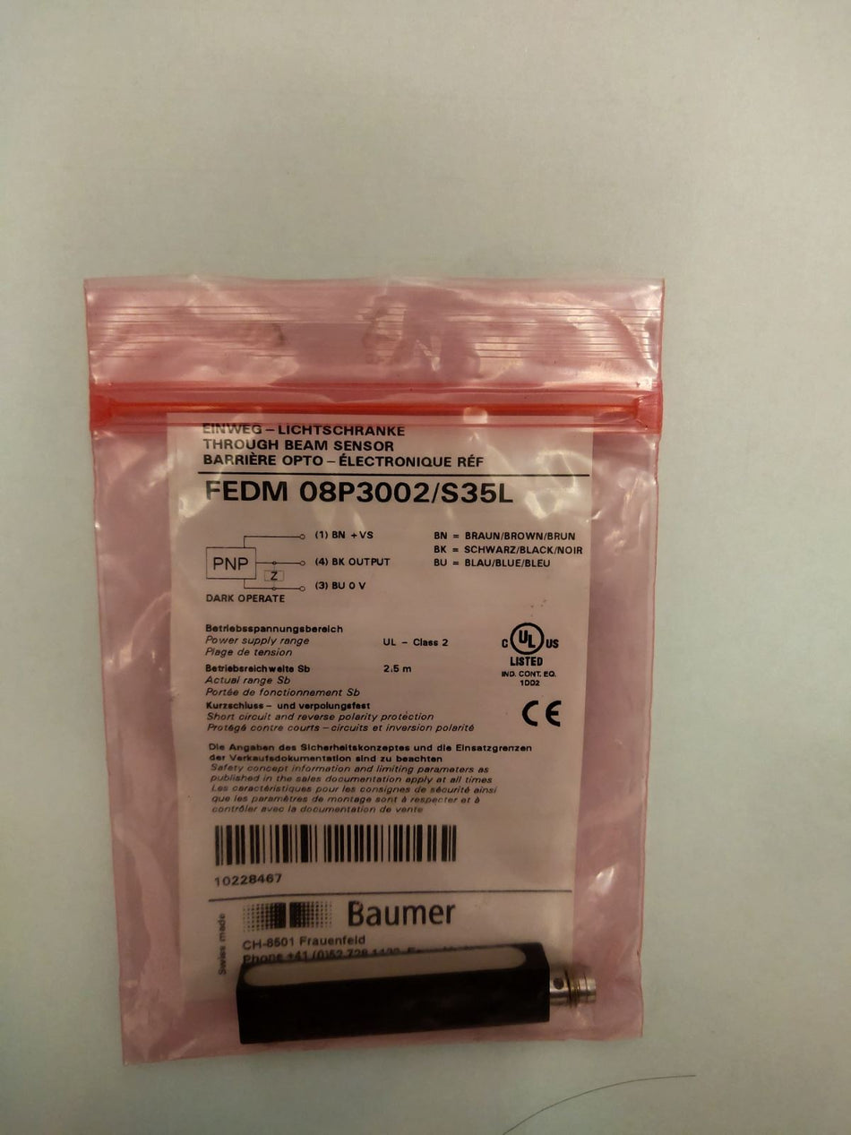 1PC FOR baumer  08P3002/S35L NEW
