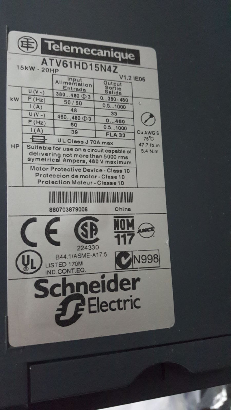 1PC FOR Schneider ATV61HD15N4Z Used mx1