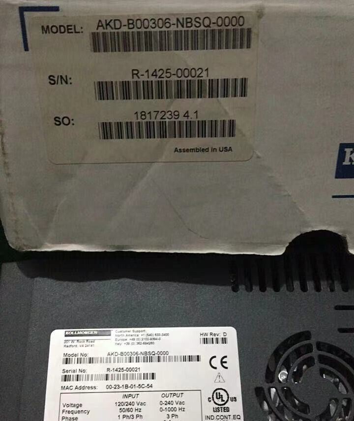 1 PC  For Kollmorgen AKD-B00306-NBSQ-0000 new