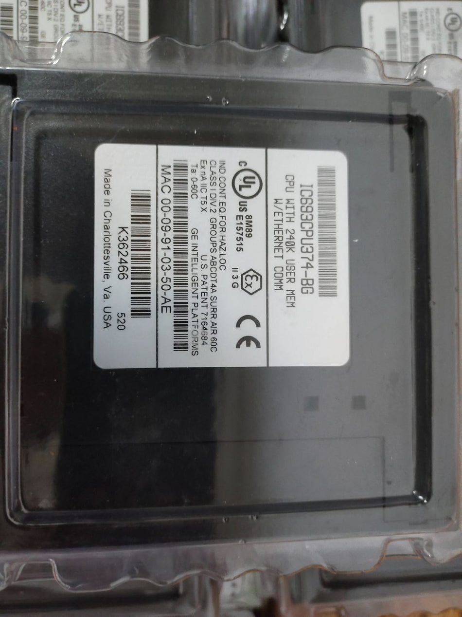 1 peça para GE Fanuc IC693CPU374-BG Novo IC693CPU374BG