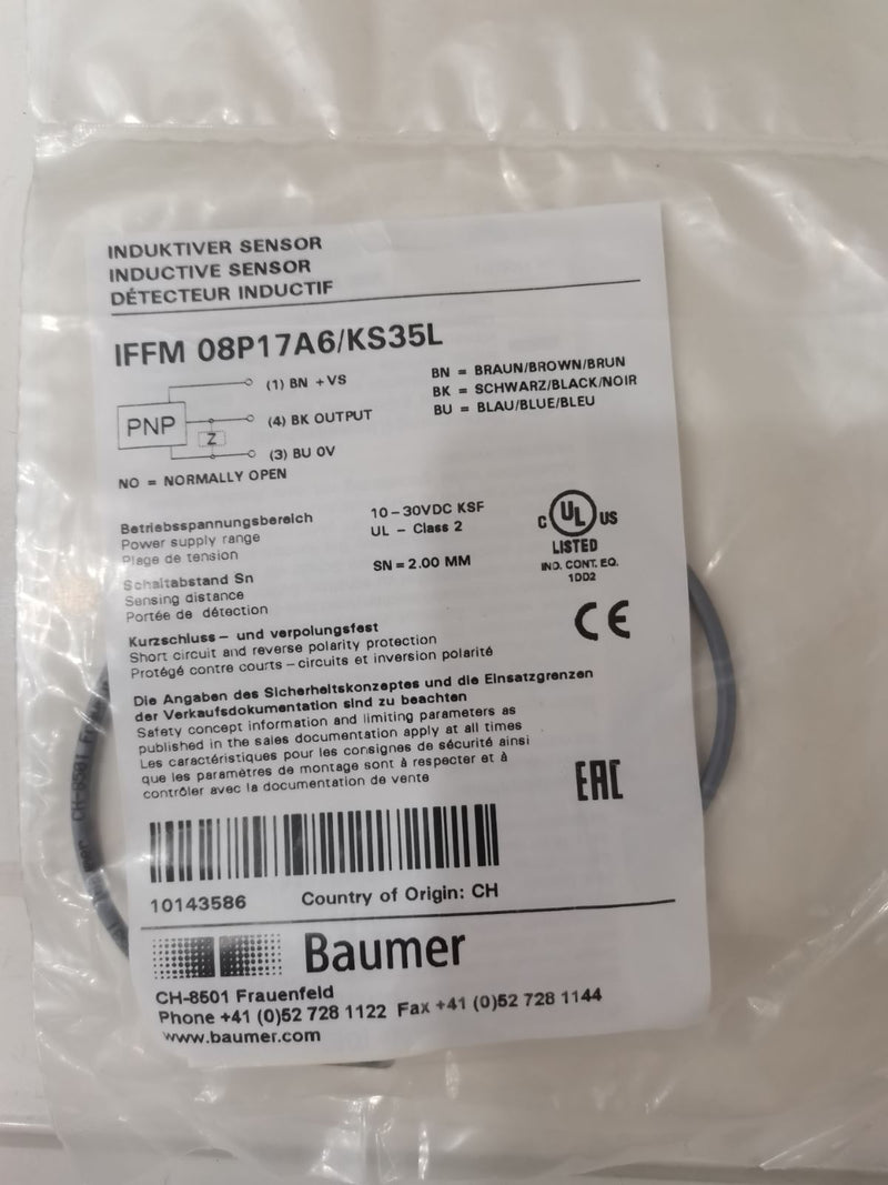 1PC  for Baumer 08P17A6/KS35L new