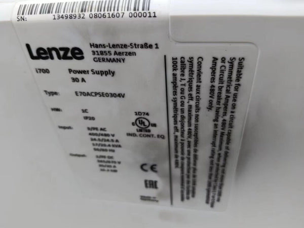 1PC for Lenze E70ACPSE0304V used