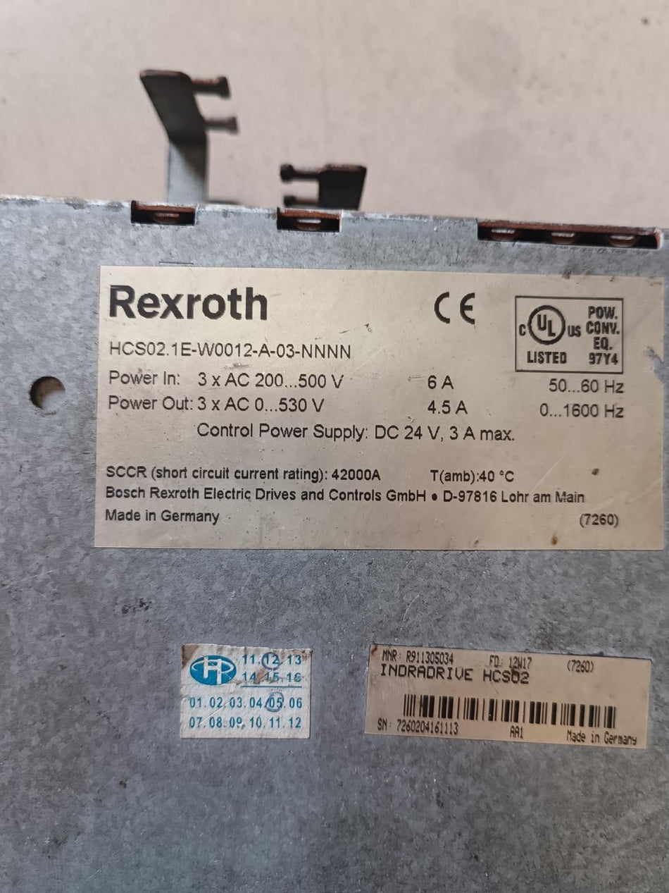 1PC For Rexroth HCS02.1E-W0012-A-03-NNN used HCS02.1EW0012A03NNN