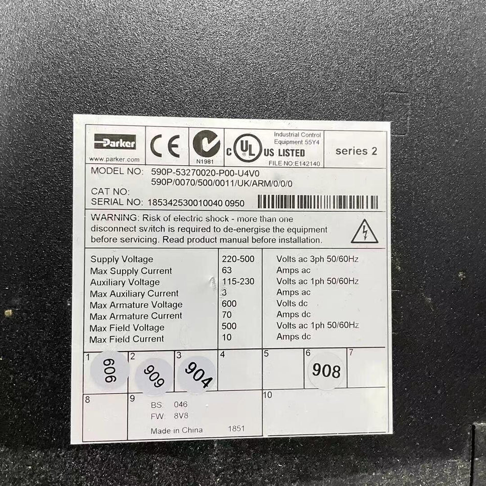 1 peça para Parker 590P-53270020-P00-U4A0 novo 590P53270020P00U4A0