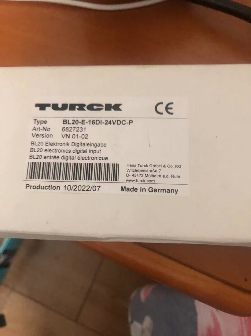 1PC FOR TURCK module BL20-E-16DI-24VDC-P 6827231 new BL20E16DI24VDCP