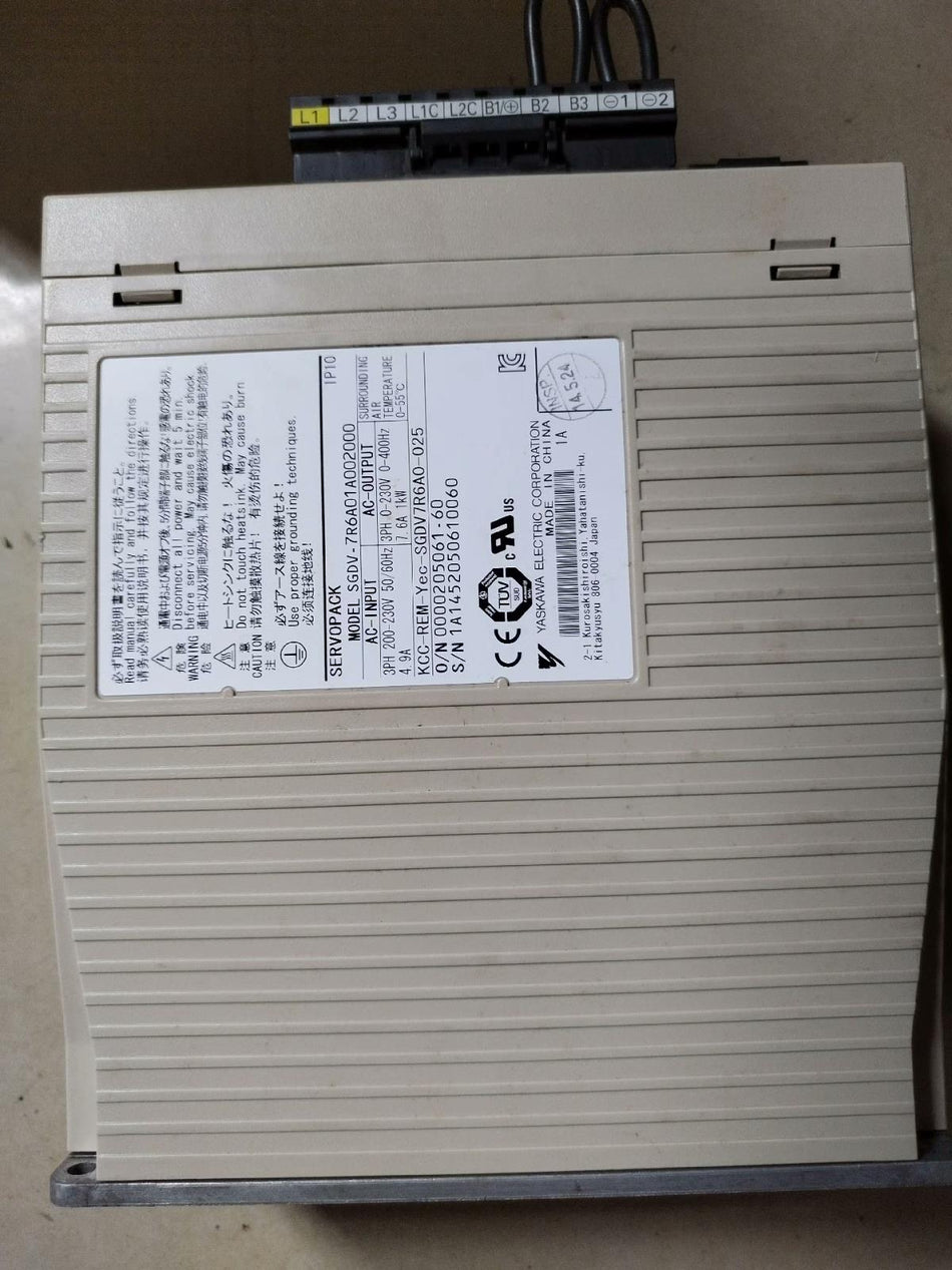 1 peça para Yaskawa SGDV-7R6A01A usado SGDV7R6A01A 