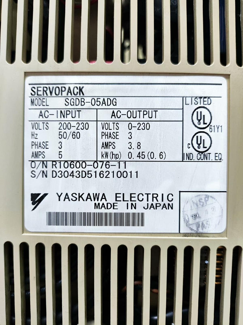 1PC for Yaskawa SGDB-05ADG used SGDB05ADG