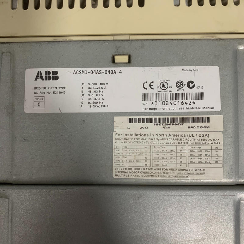 1PC For ABB ACSM1-04AS-040A-4 used ACSM104AS040A4