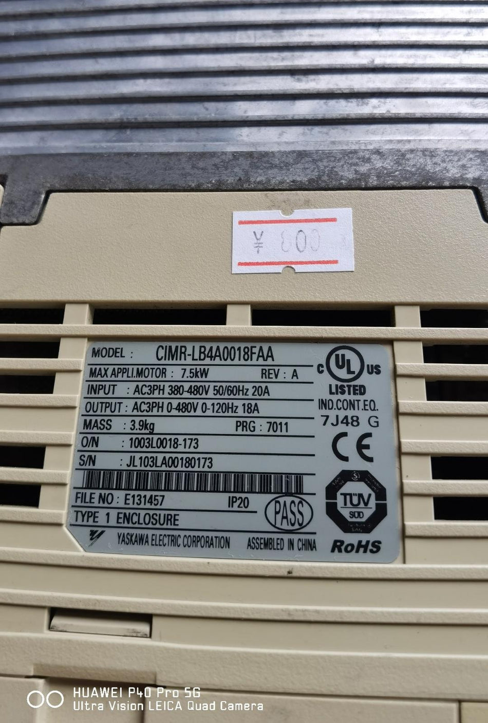 1PC For  YASKAWA CIMR-LB4A0018FAA used CIMRLB4A0018FAA