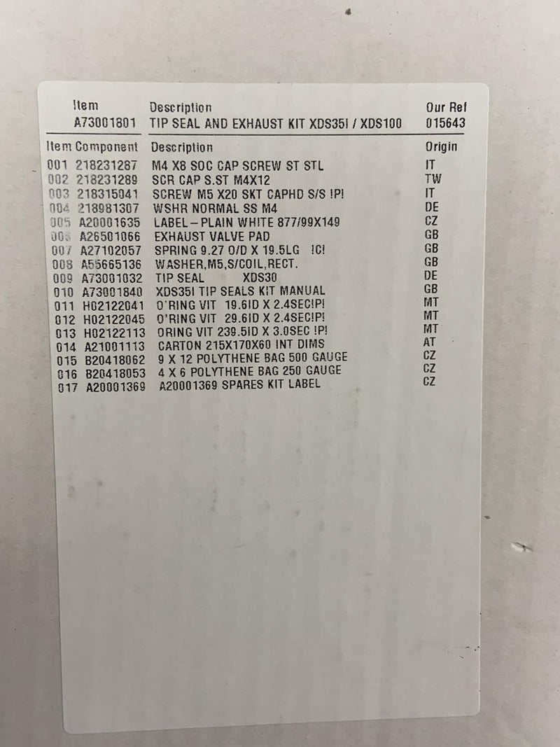 1PC for Edwards  A73001801 new