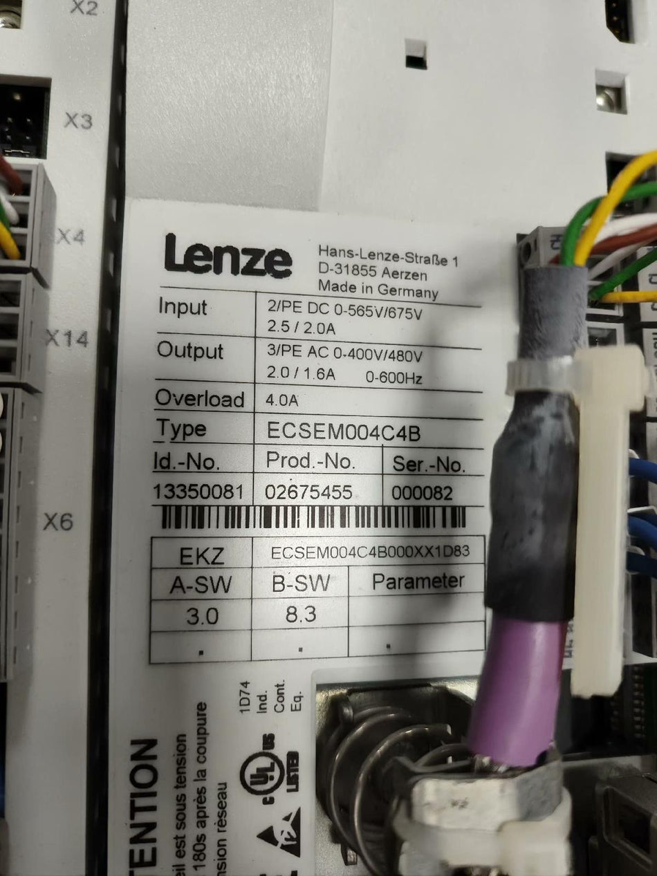 1PC for  Lenze ECSEM004C4B used