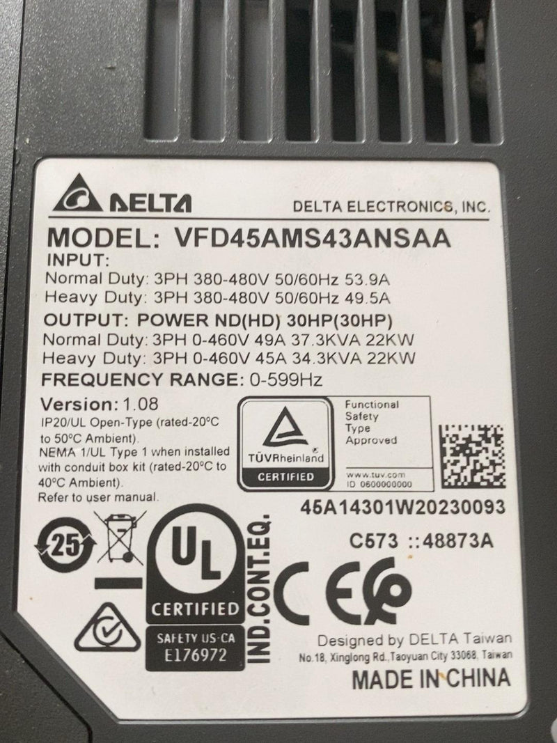 1PC for DELTA VFD45AMS43ANSAA used mx4