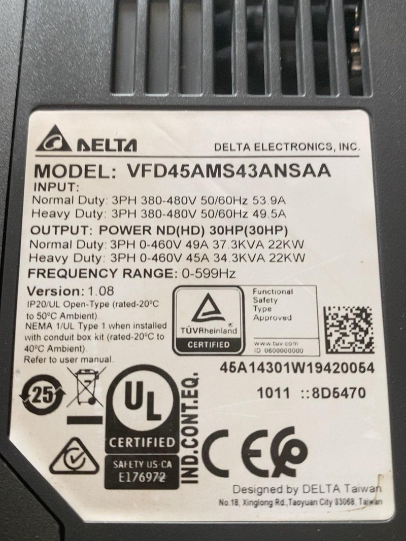 1PC for DELTA VFD45AMS43ANSAA used mx4