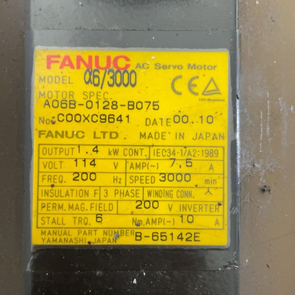 1PC para FANUC A06B-0128-B075 usado A06B0128B075