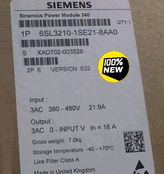1PC 适用于西门子 6SL3210-1SE21-8AA0 全新 6SL32101SE218AA0