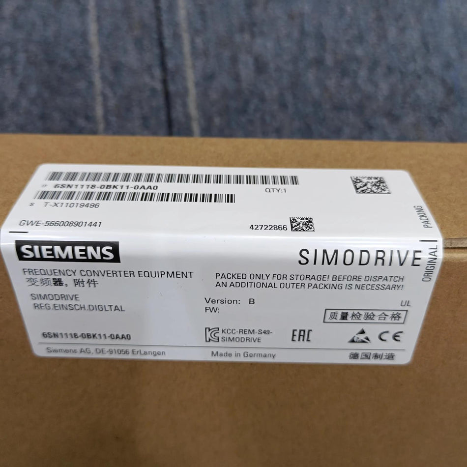 1PC para SIEMENS 6SN1118-0BK11-0AA0 novo 6SN11180BK110AA0