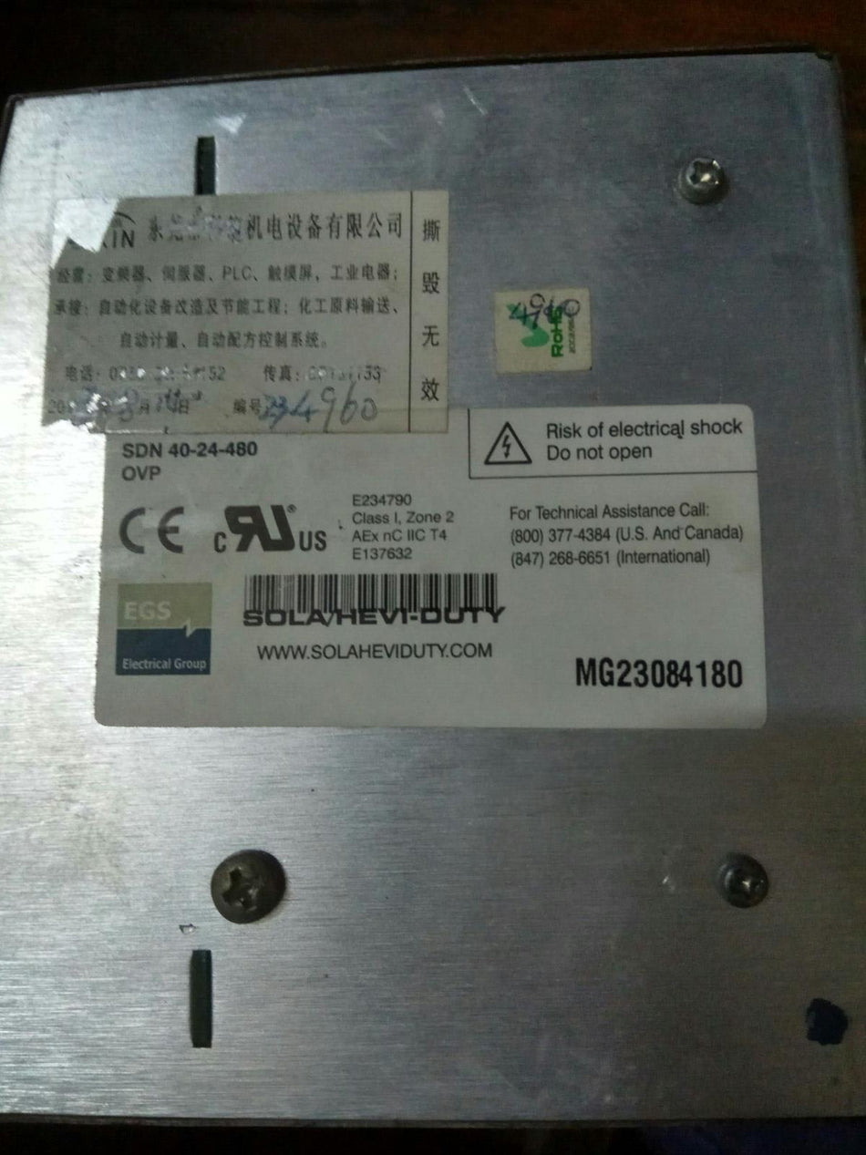 1PC para SOLA SDN40-24-480 usado SDN4024480