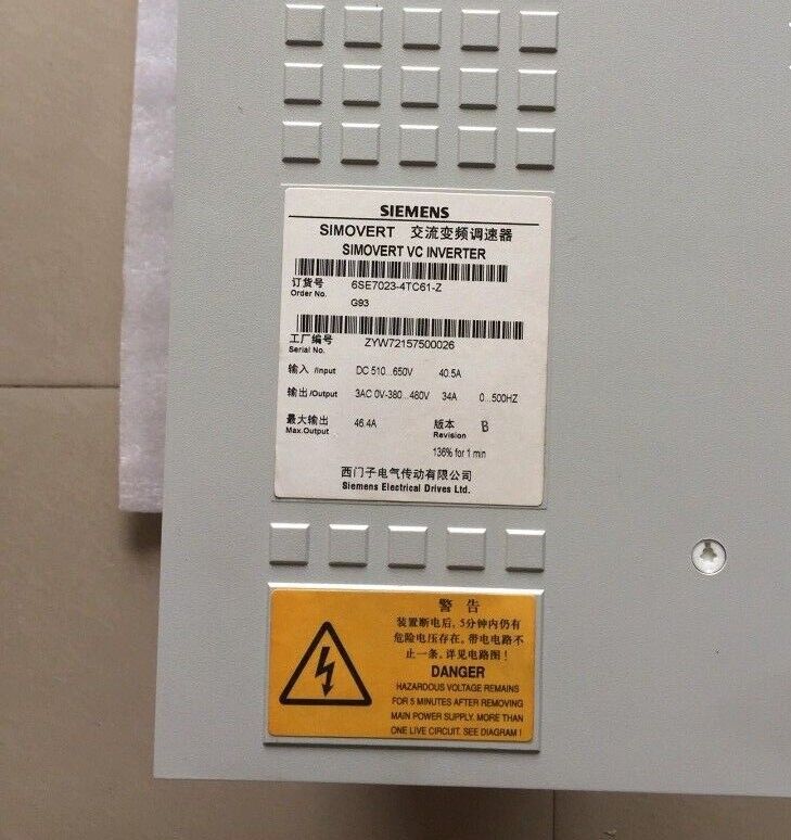 1PC Para siemens 6SE7023-4CT61-Z novo 6SE70234CT61Z em stock C-17-2-001 