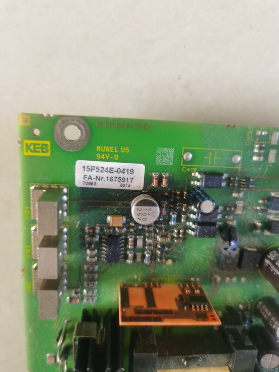 1PC para KEB 15F524E-0419 usado 15F524E0419 em stock C-18-2-014 