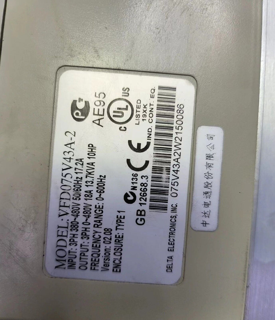 1PC  for   Delta  VFD075V43A-2   used  VFD075V43A2