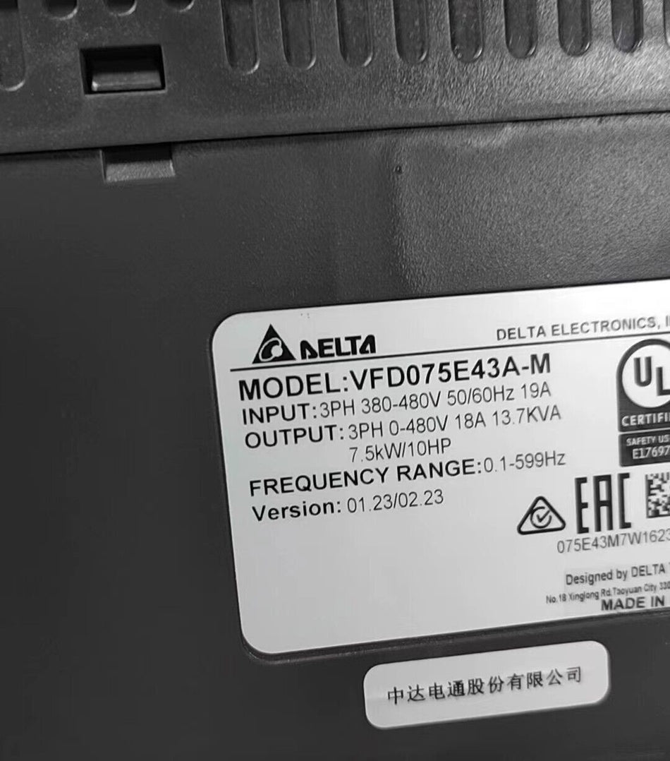 1PC for Delta  VFD075E43A-M used