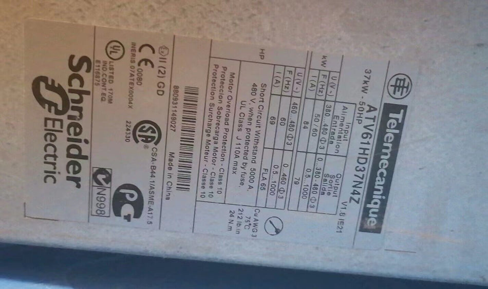 1PC 适用于施耐德 ATV61HD37N4Z 二手 mx1 