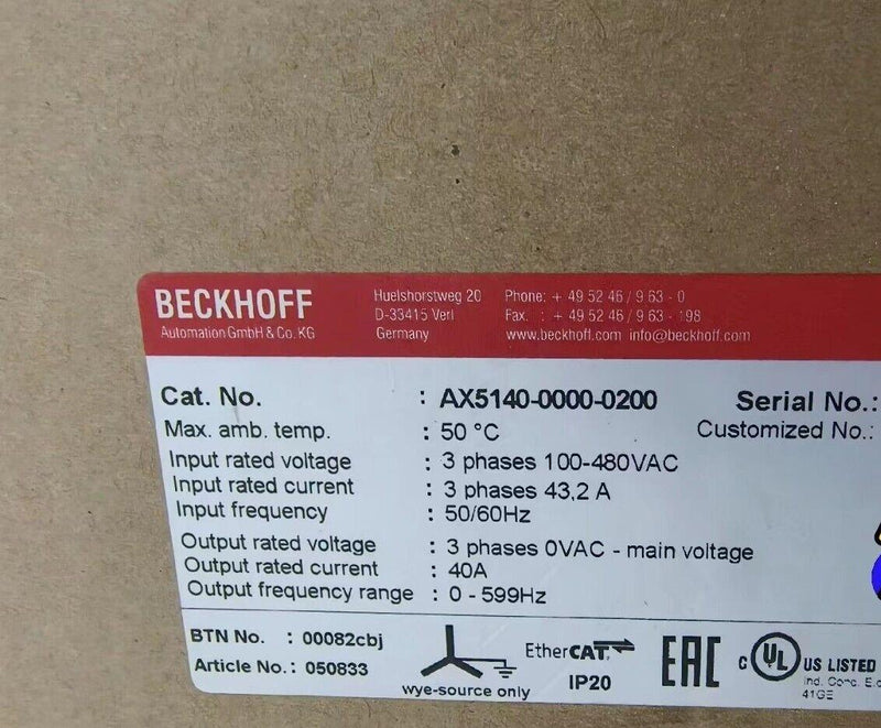 1PC for  BECKHOFF  AX5140-0000-0200 New AX514000000200