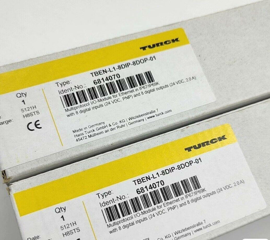 1 件适用于 TURCK TBEN-L1-8DIP-8DOP-01 全新