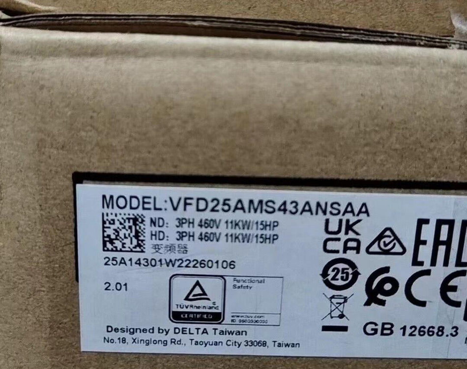 1 peça para Delta VFD25AMS43ANSAA Novo mx1