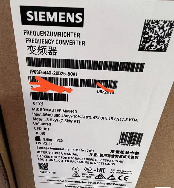 1PC  for  SIEMENS 6SE6440-2UD25-5CA1 New 6SE64402UD255CA1