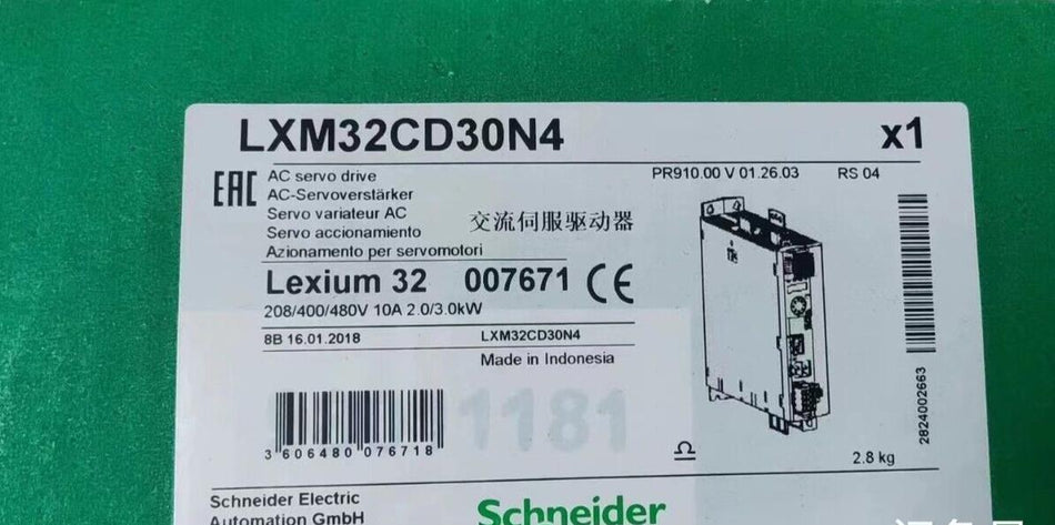 1 件适用于施耐德 LXM32CD30N4 全新