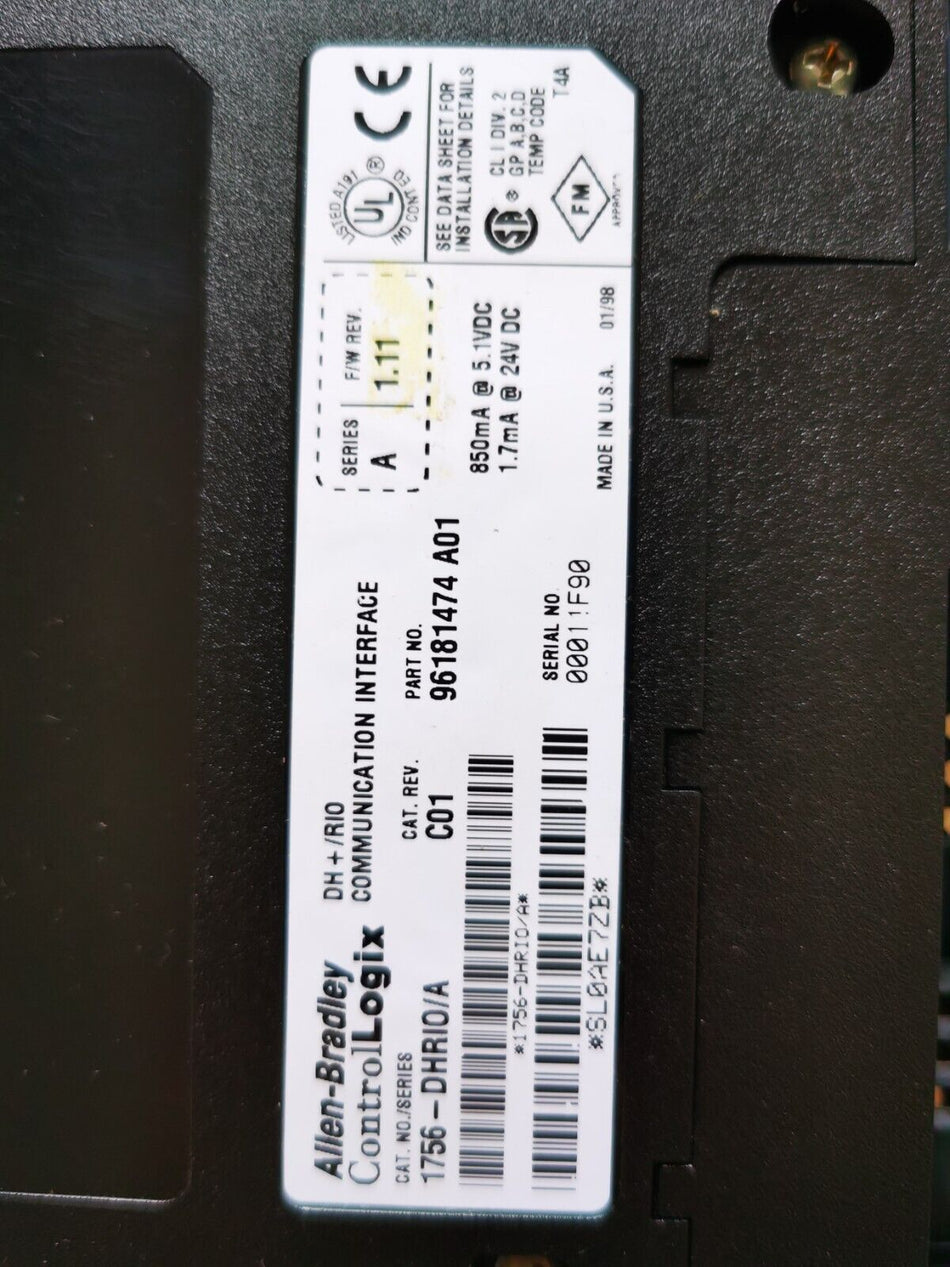 1PC para AB 1756-DHRIO usado 1756DHRIO em stock A-6-4-003 