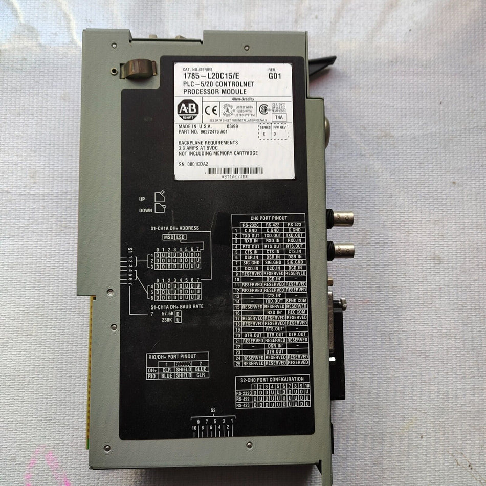 1PC for AB 1785-L20C15/E used  in stock B-9-3-002