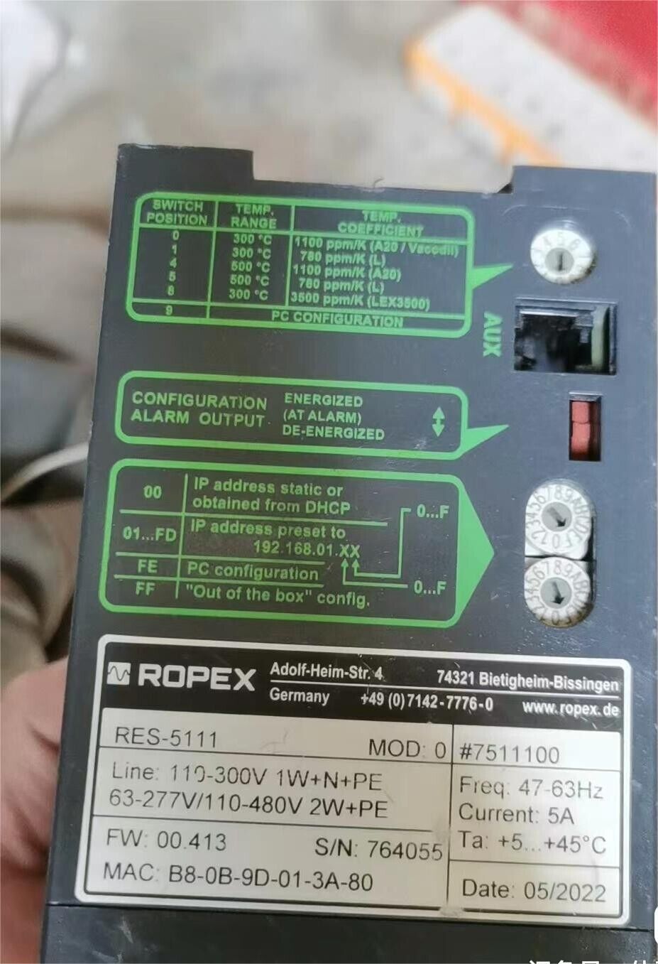 1 PC para ROPEX RES-5111 USADO RES5111