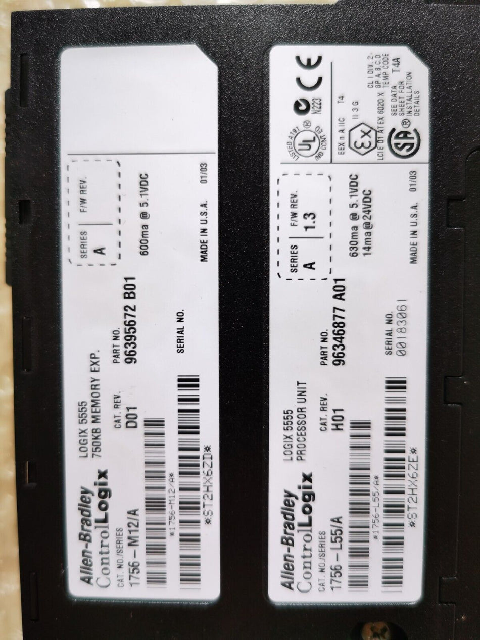 1PC PARA AB 1756-L55-M12/A usado 1756L55M12/A em stock A-7-4-006
