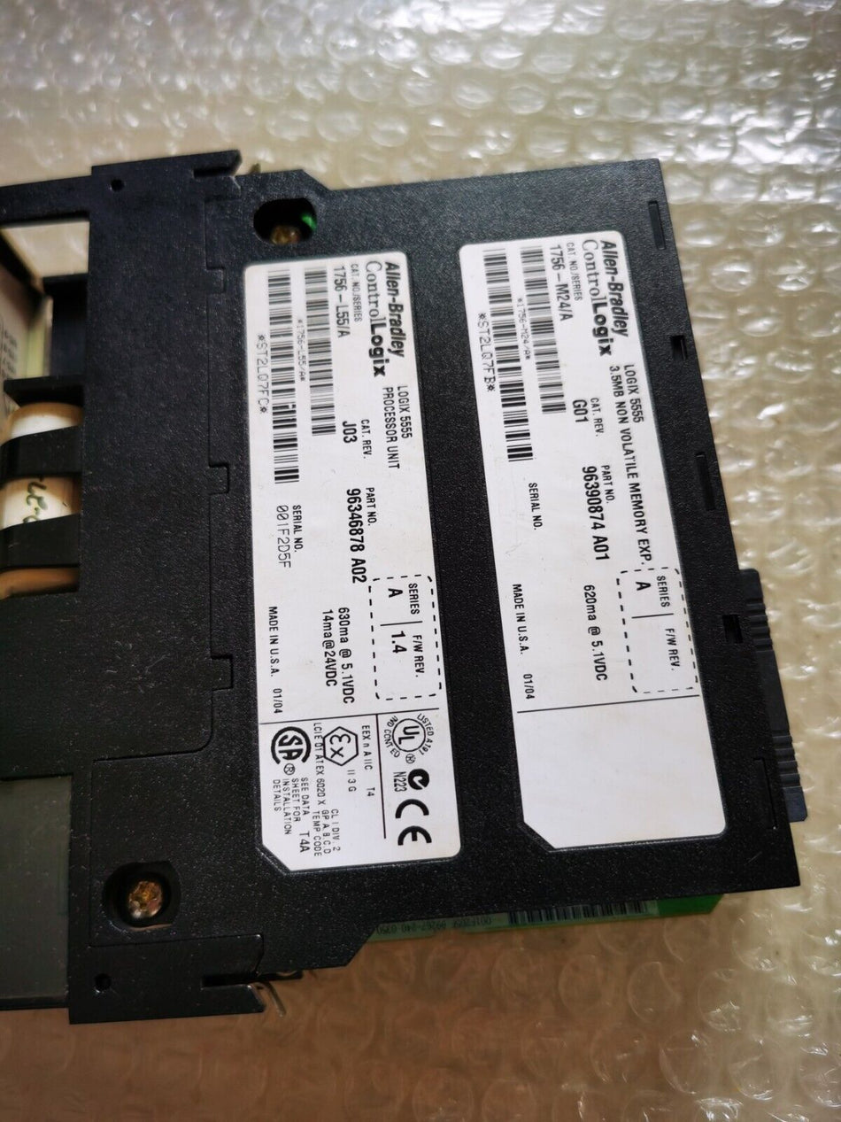 1PC PARA AB 1756-L55-M24/A usado 1756L55M24/A em stock A-7-4-010