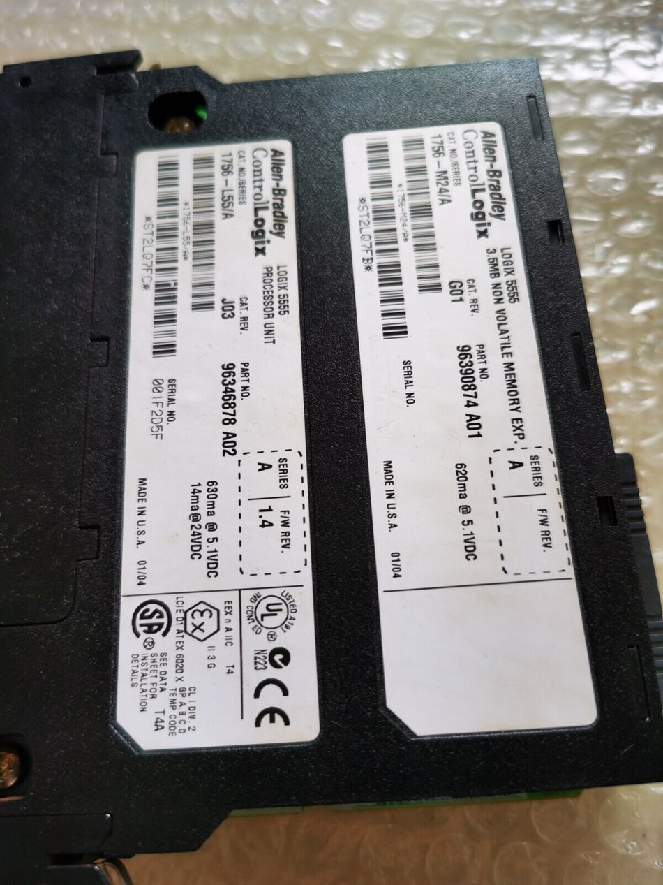 1PC PARA AB 1756-L55-M24/A usado 1756L55M24/A em stock A-7-4-010