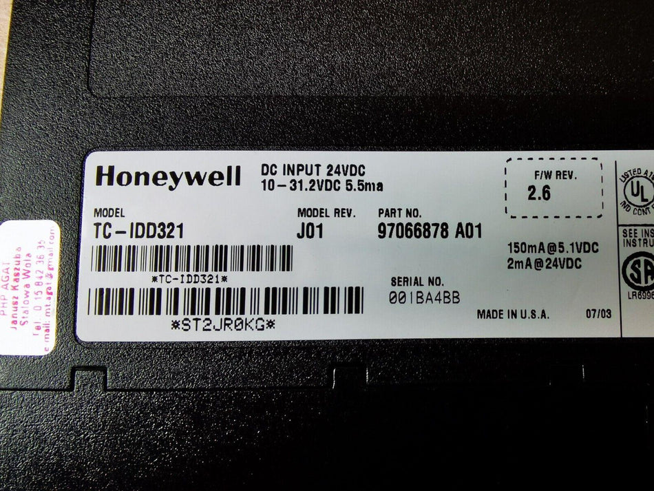 1PC 适用于 HONEYWELL TC-IDD321 二手 TCIDD321 有现货 A-1-4-008