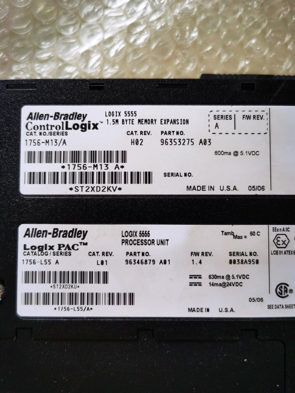 1PC FOR AB 1756-L55-M13/A 二手 1756L55M13/A 有现货 A-7-4-005