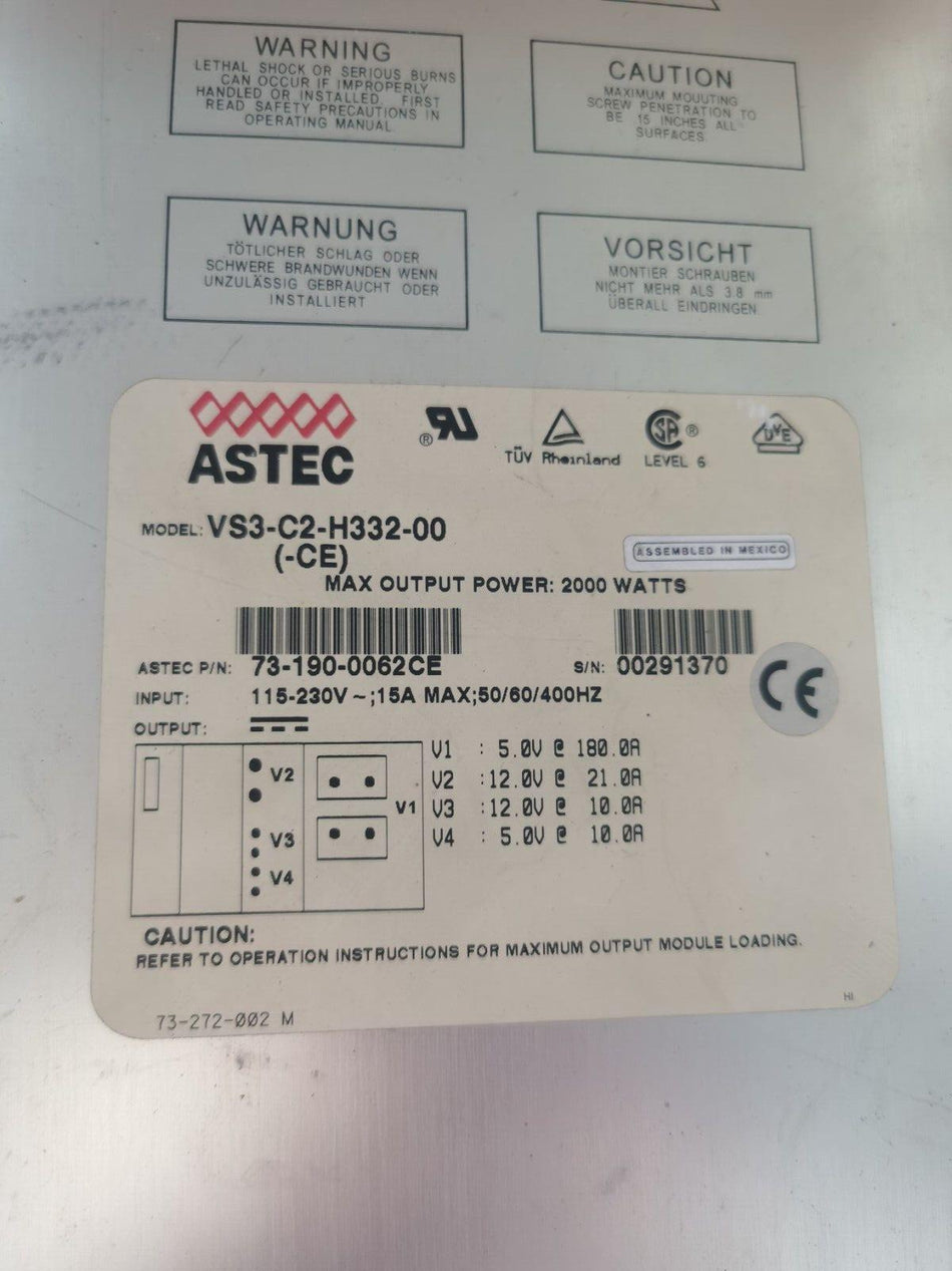 1PC PARA ASTEC VS3-C2-H332-00 usado VS3C2H33200 em stock C-19-2-003 