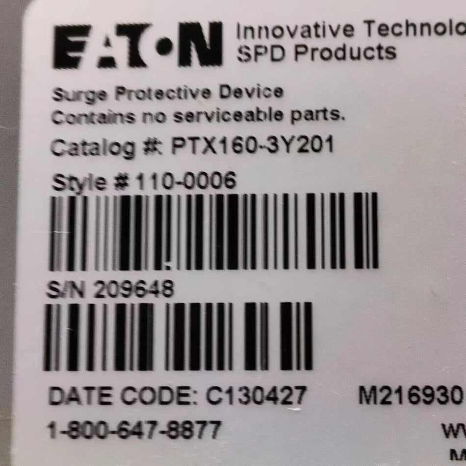 1PC PARA EATON CORPORATION PTX160-3Y201 usado PTX1603Y201 em stock A-6-3-001 