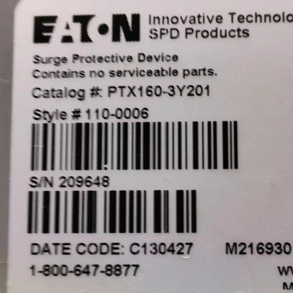 1PC FOR EATON CORPORATION PTX160-3Y201 used PTX1603Y201 in stock A-6-3-001