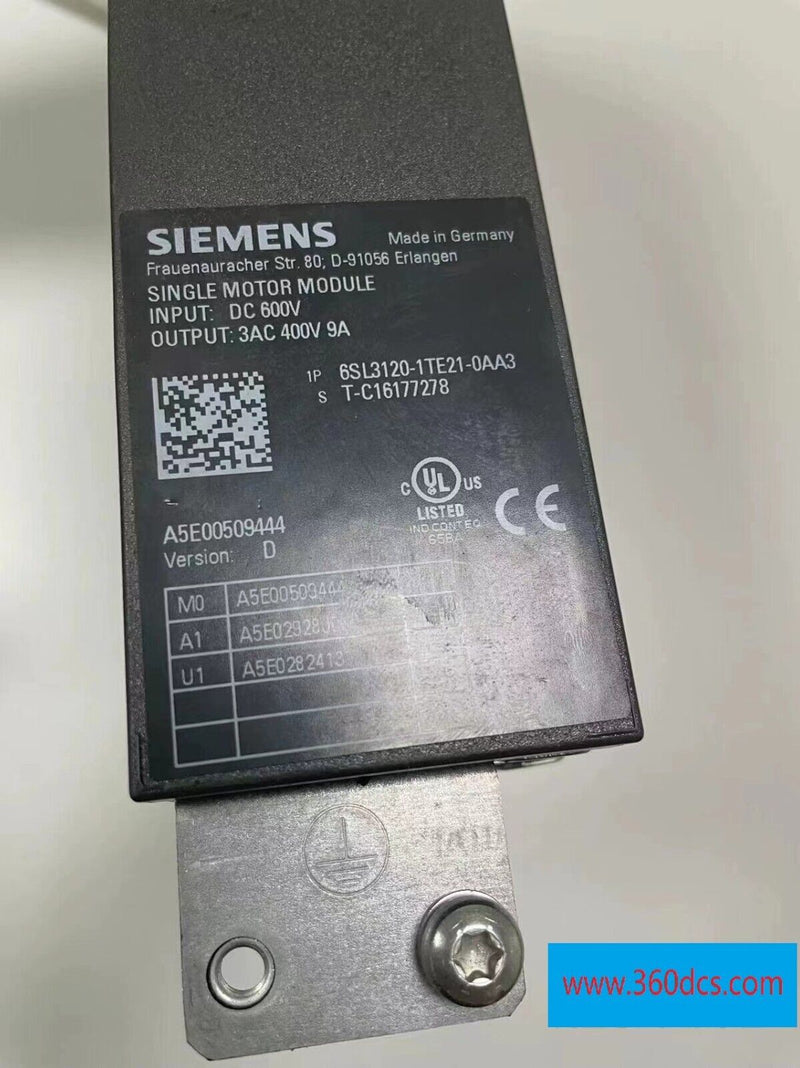 1PC for Siemens 6SL3120-1TE21-0AA3 used 6SL31201TE210AA3