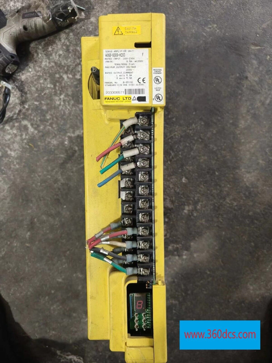 1 peça para FANUC A06B-6089-H203 usado A06B6089H203