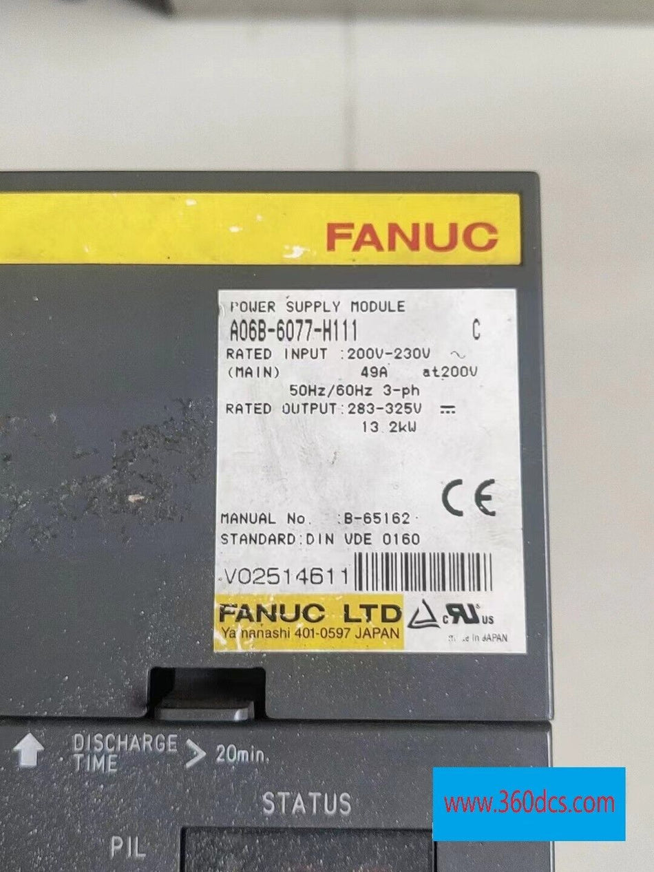 1 peça para FANUC A06B-H6077-H111 usado A06BH6077H111