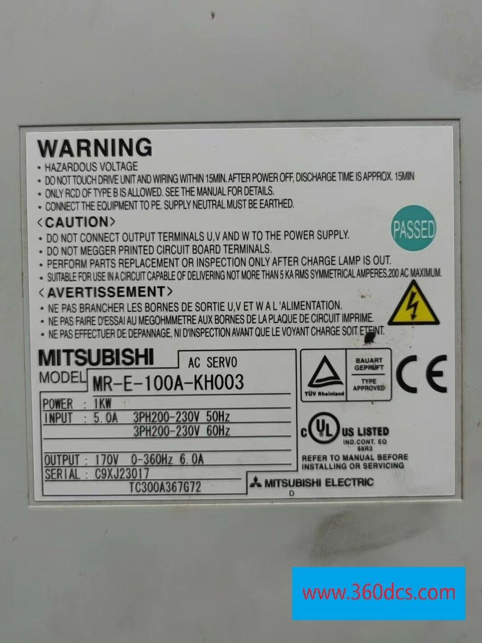 1PC 三菱 MR-E-100A-KH003 二手